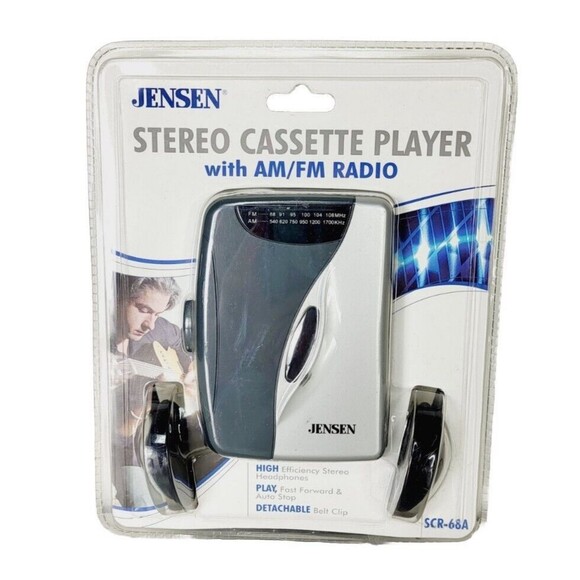 Vintage Jensen SCR68A AM/FM Radio Stereo Cassette Player Portable Walkman SEALED - Picture 4 of 4